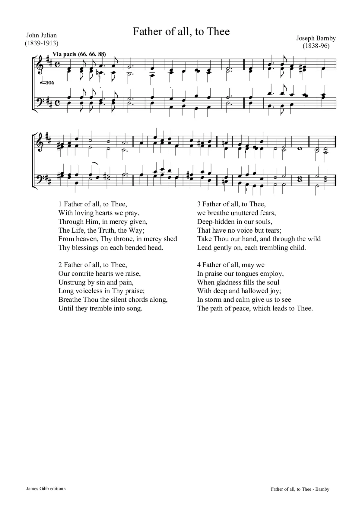Father of all, to Thee - Page 1