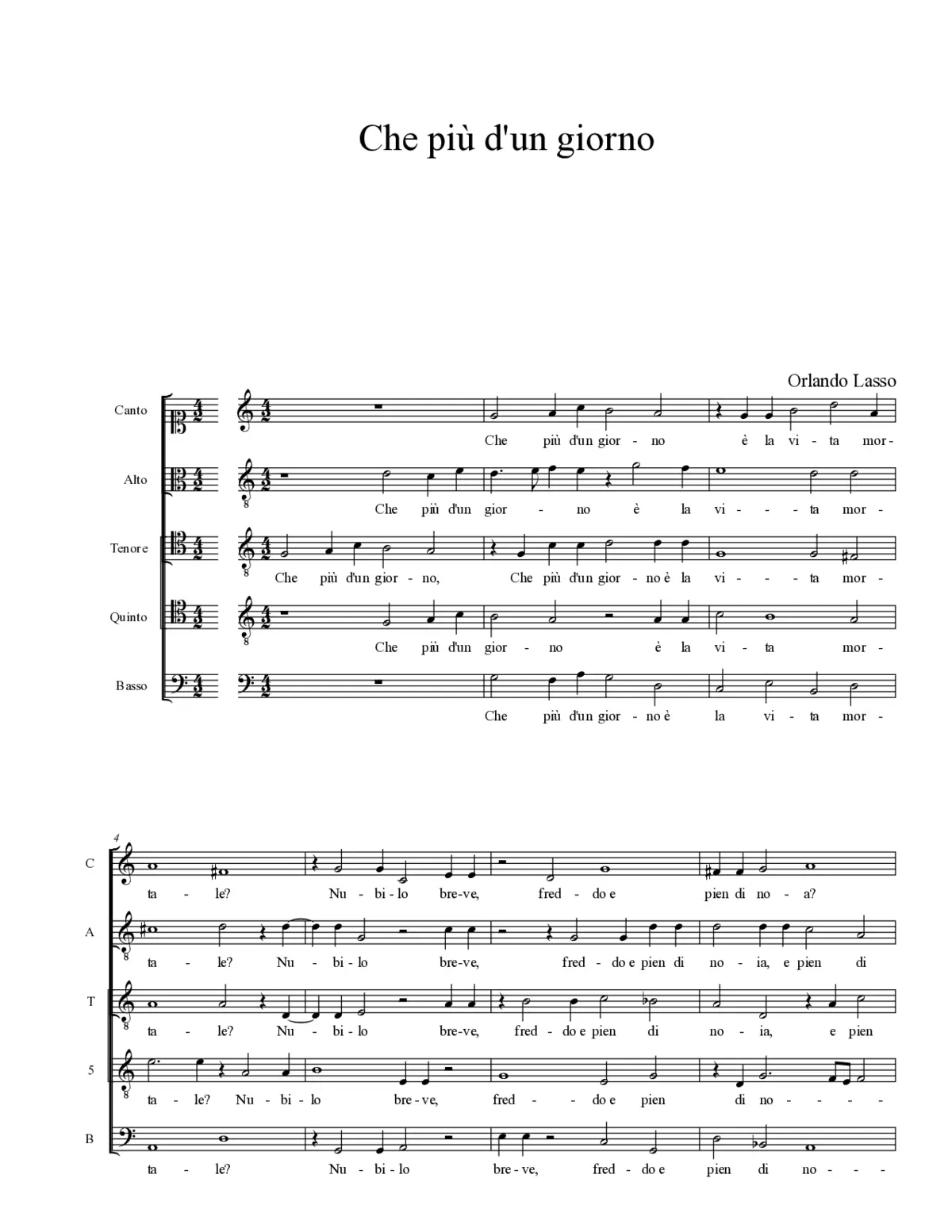 Che più d'un giorno - Page 1