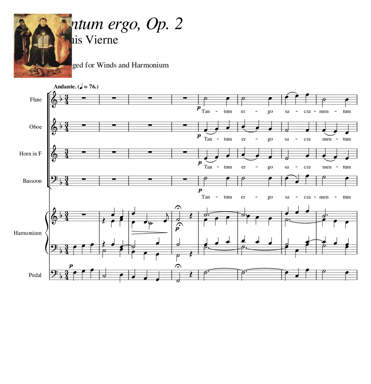 Tantum ergo Op.2 - Page 1