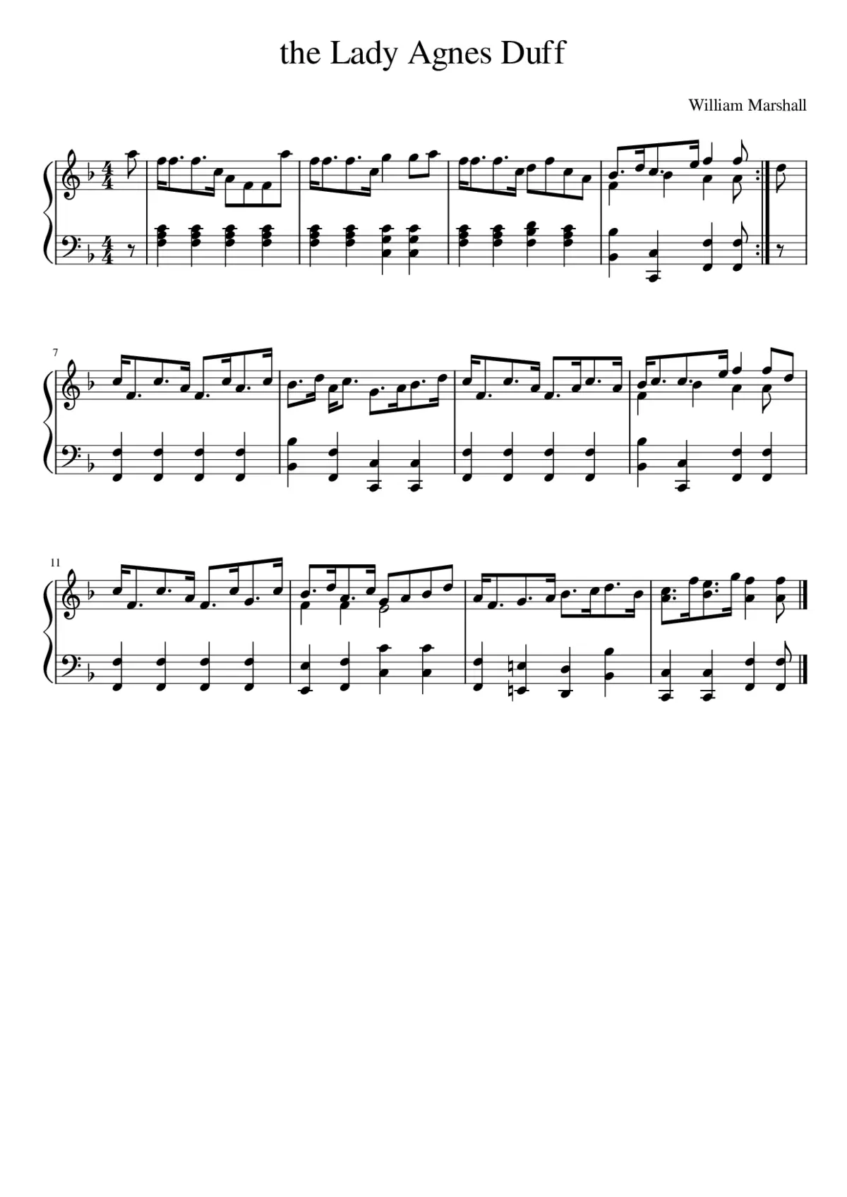 the Lady Agnes Duff - Page 1