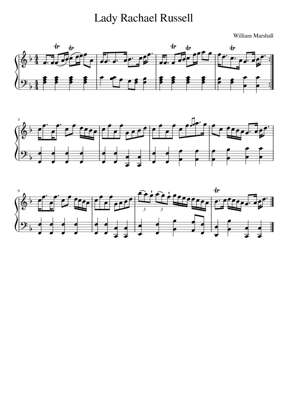 Lady Rachael Russell - Page 1