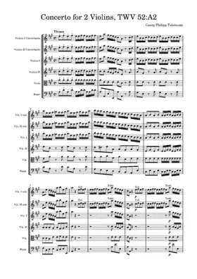 Concerto for 2 Violins in A major