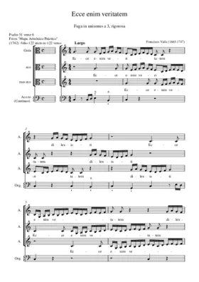 Ecce enim veritatem II