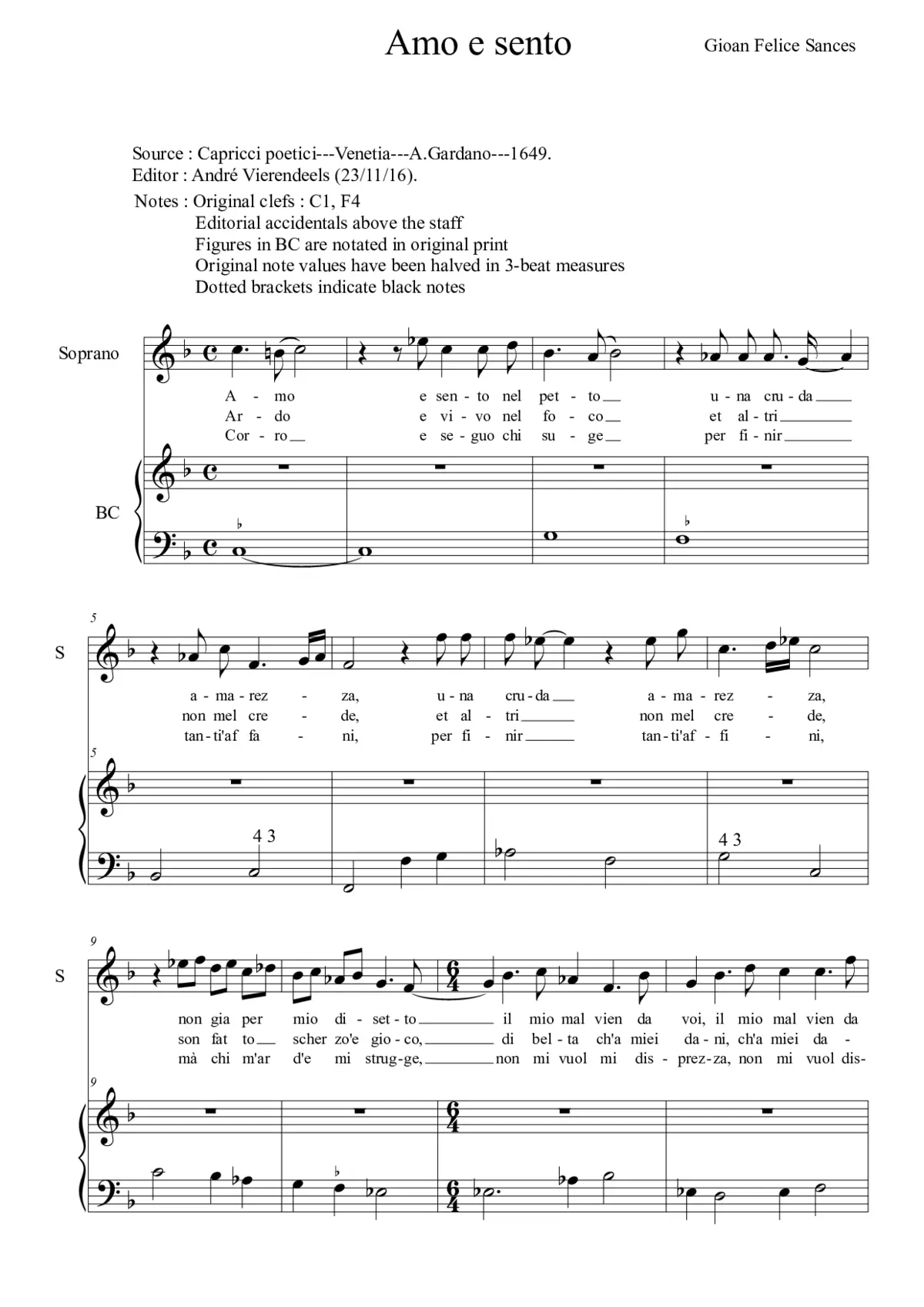 Amo e sento nel petto - Page 1
