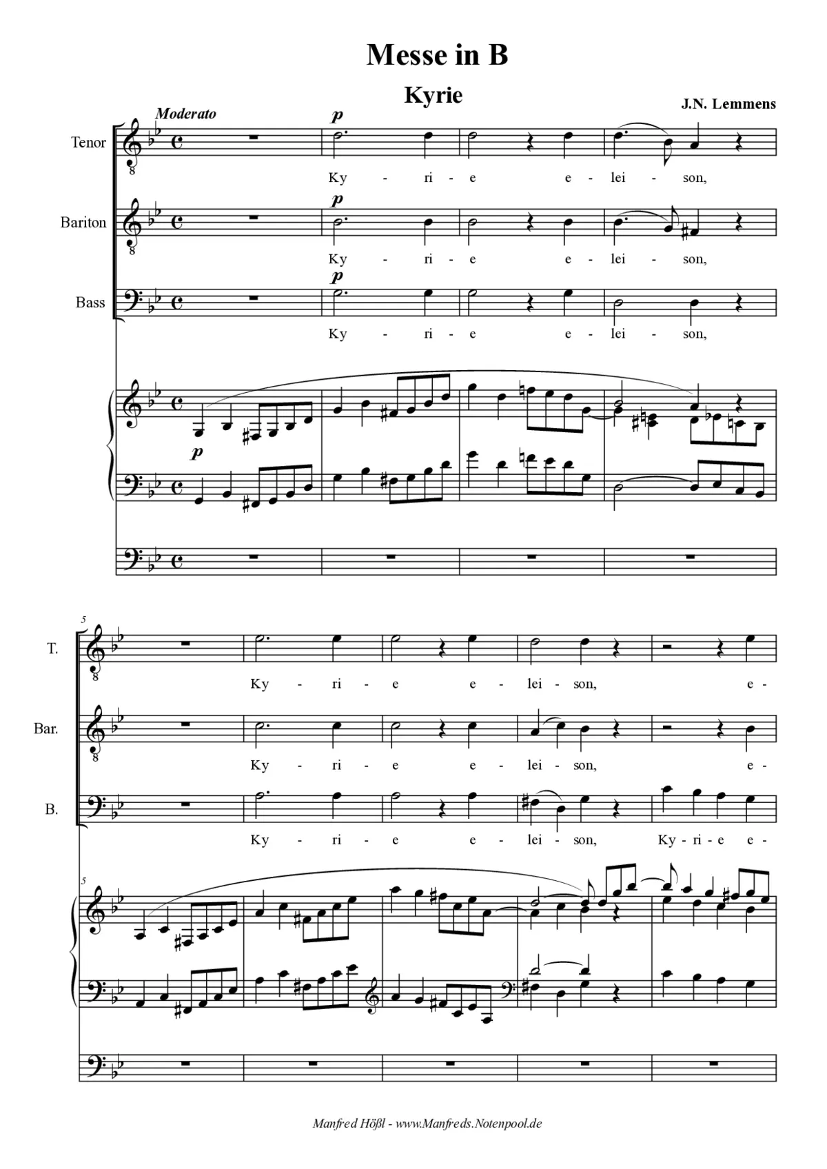 Missa in B for TBB - Page 1