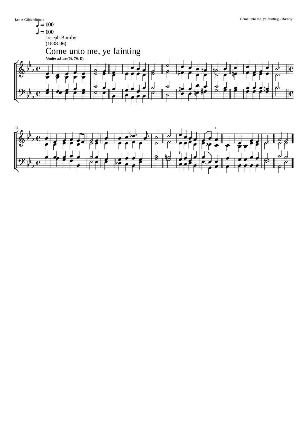 Come unto me ye fainting - Page 1