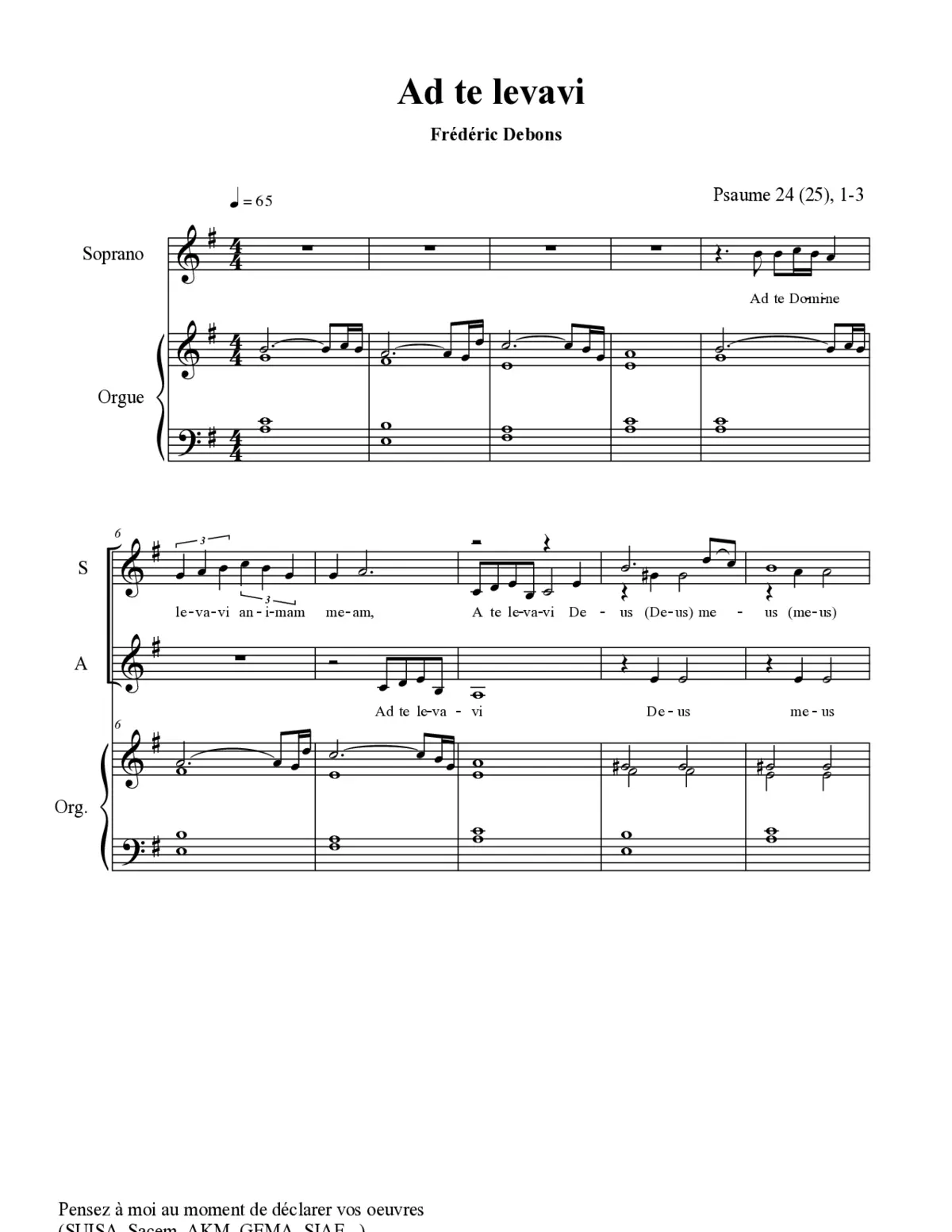 Ad te levavi - Page 1