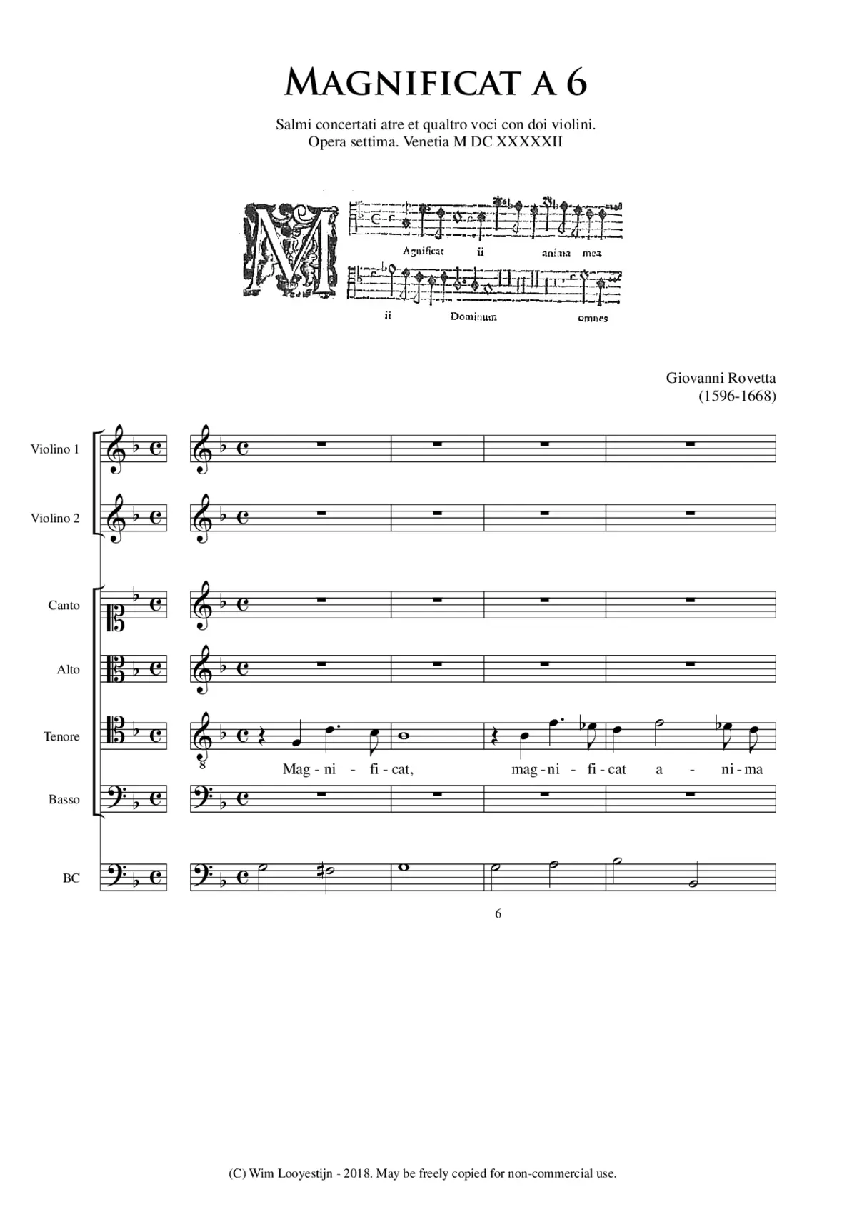 Magnificat a 6 - Page 1