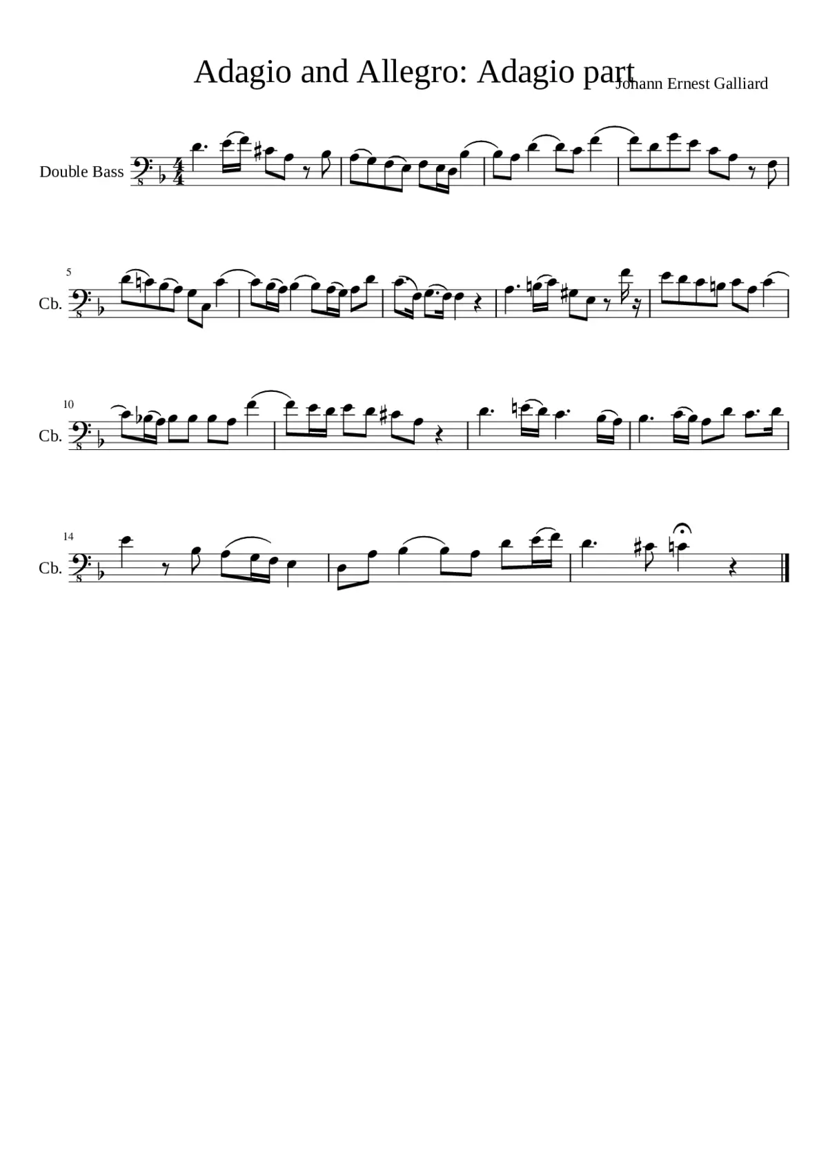 Adagio and Allegro: Adagio part - Page 1