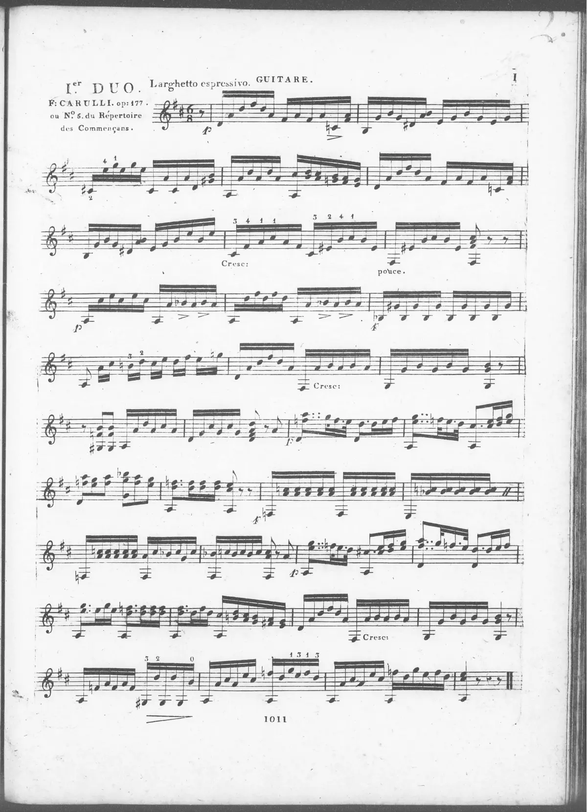 Repetoire des Commençans No.5 - Page 1