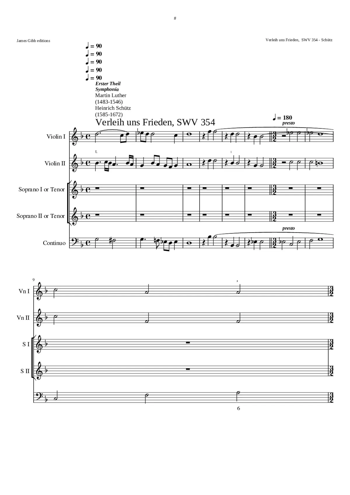 Verleih uns Frieden SWV 354 - Page 1
