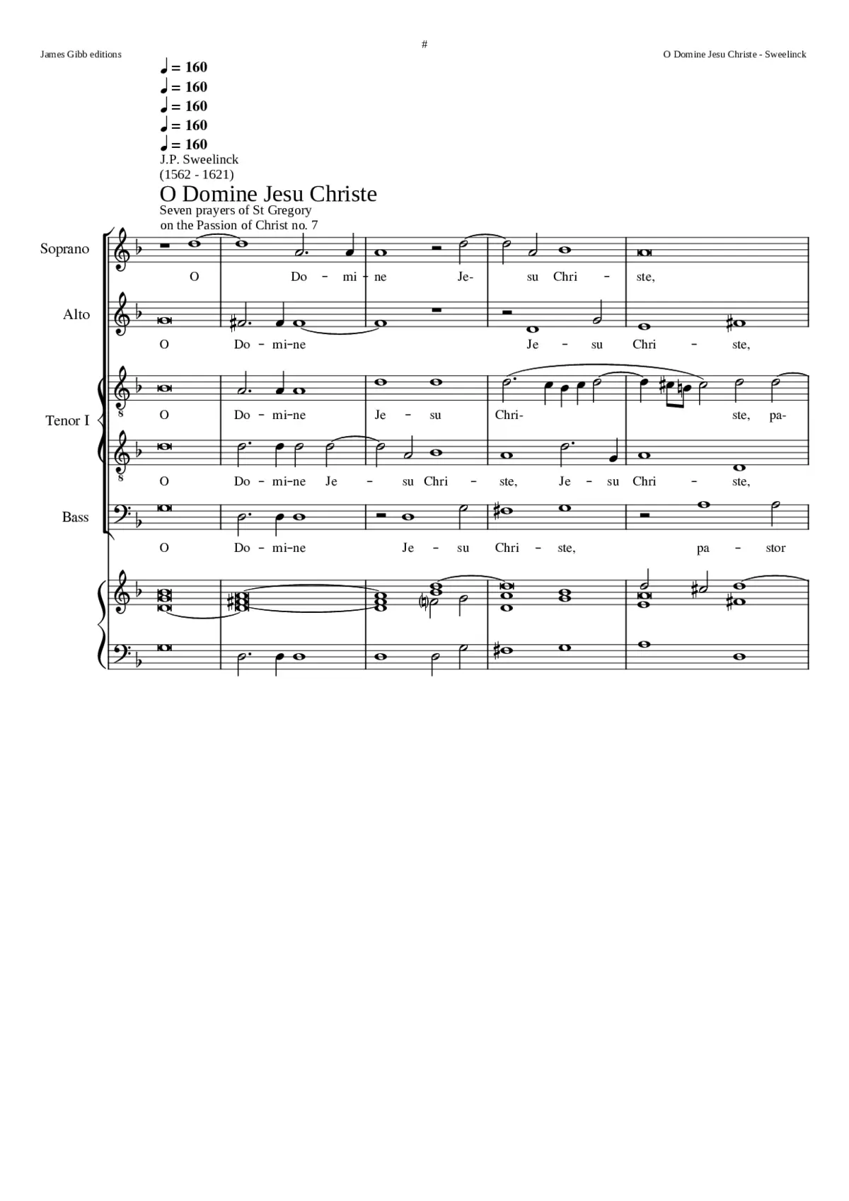 O Domine Jesu Christe - Page 1