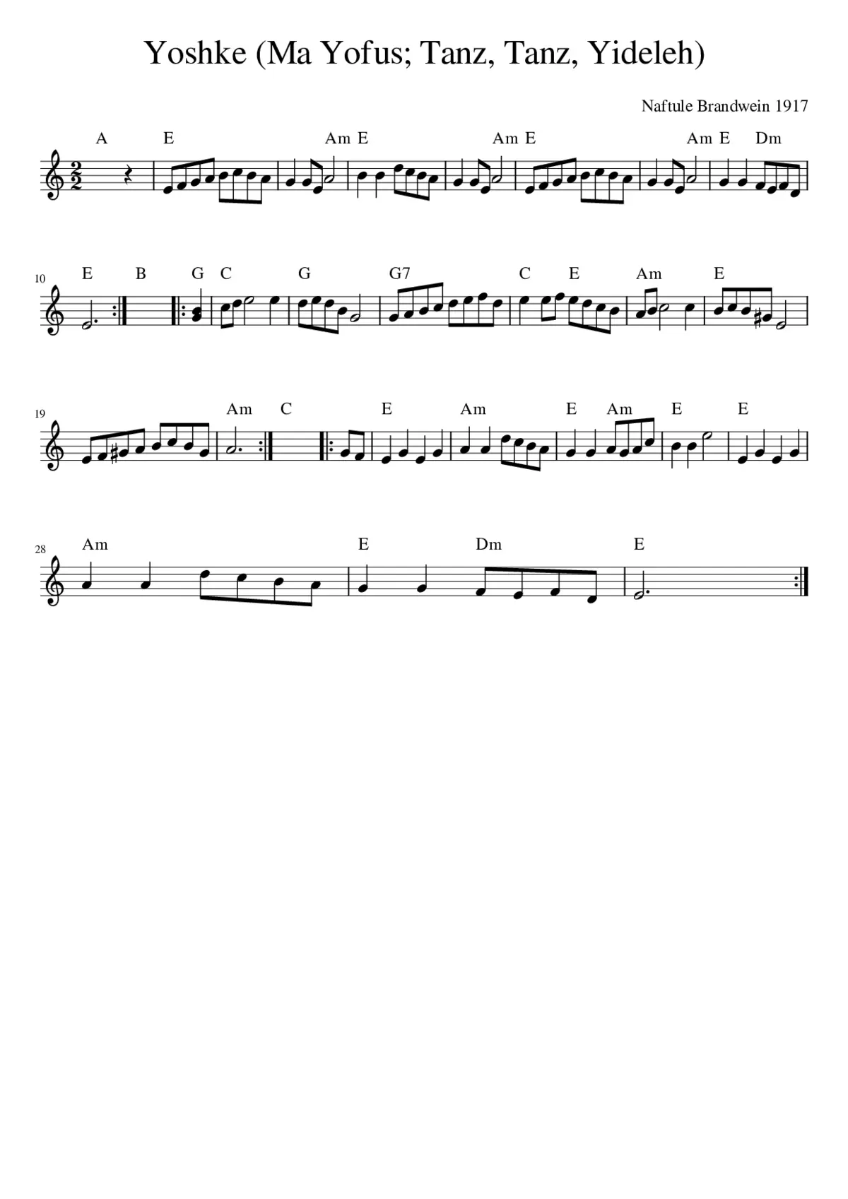 Yoshke (Ma Yofus; Tanz Tanz Yideleh) - Page 1