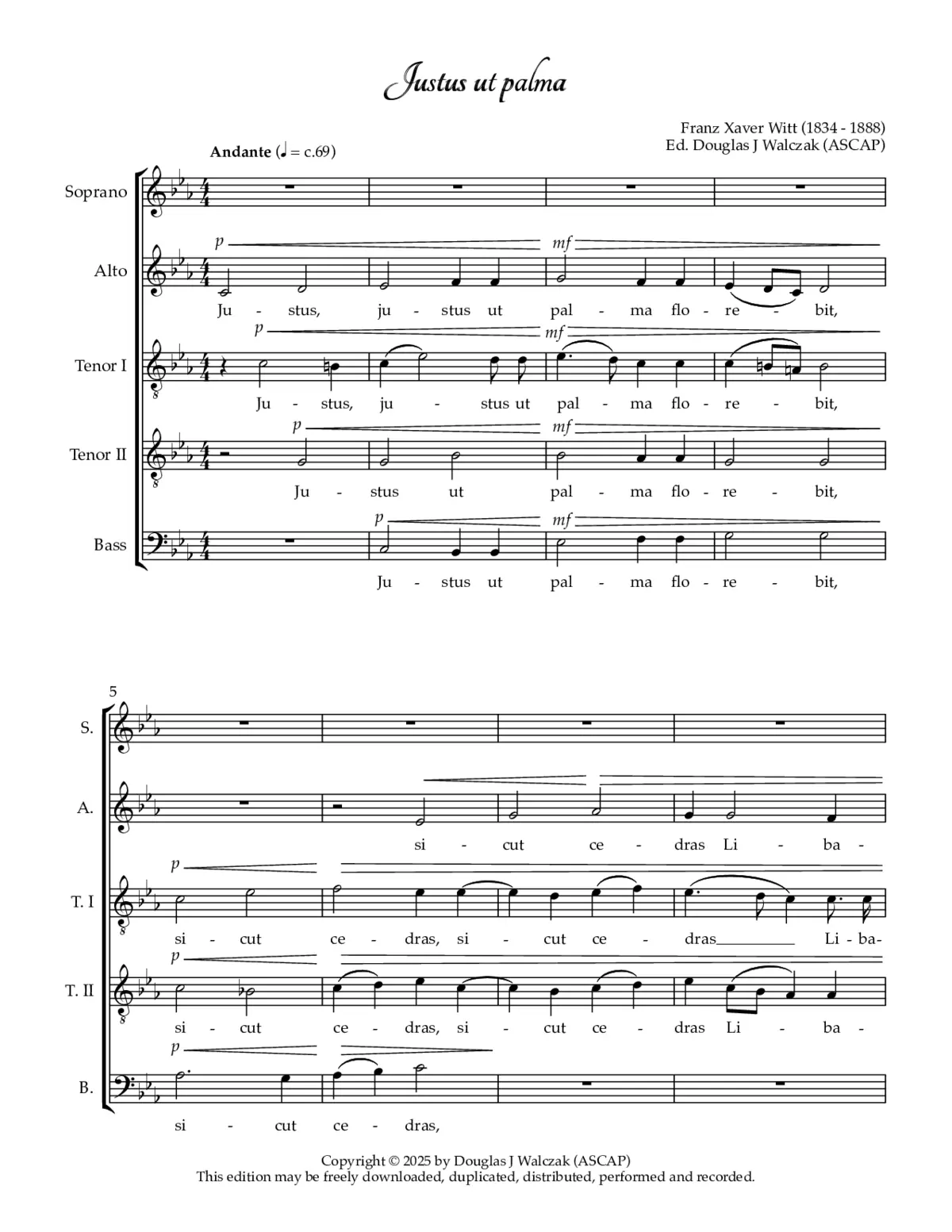 Justus ut palma - Page 1