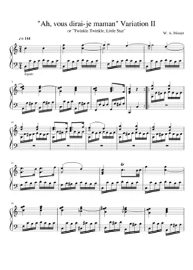 12 Variations on Ah vous dirai-je maman K.265/300e