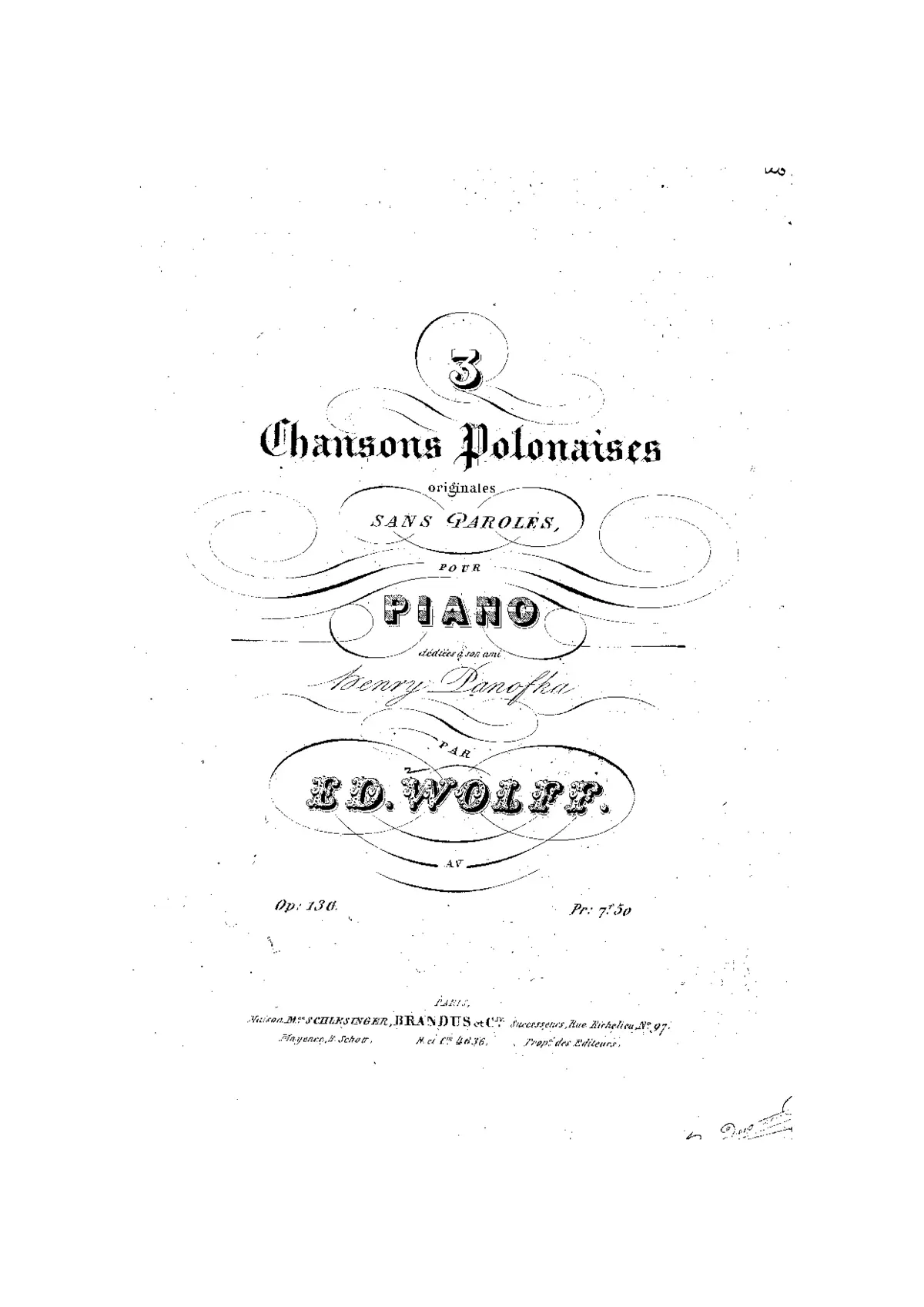 3 Chansons polonaises - Page 1