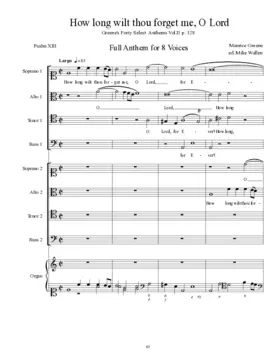 How long wilt thou forget me, O Lord