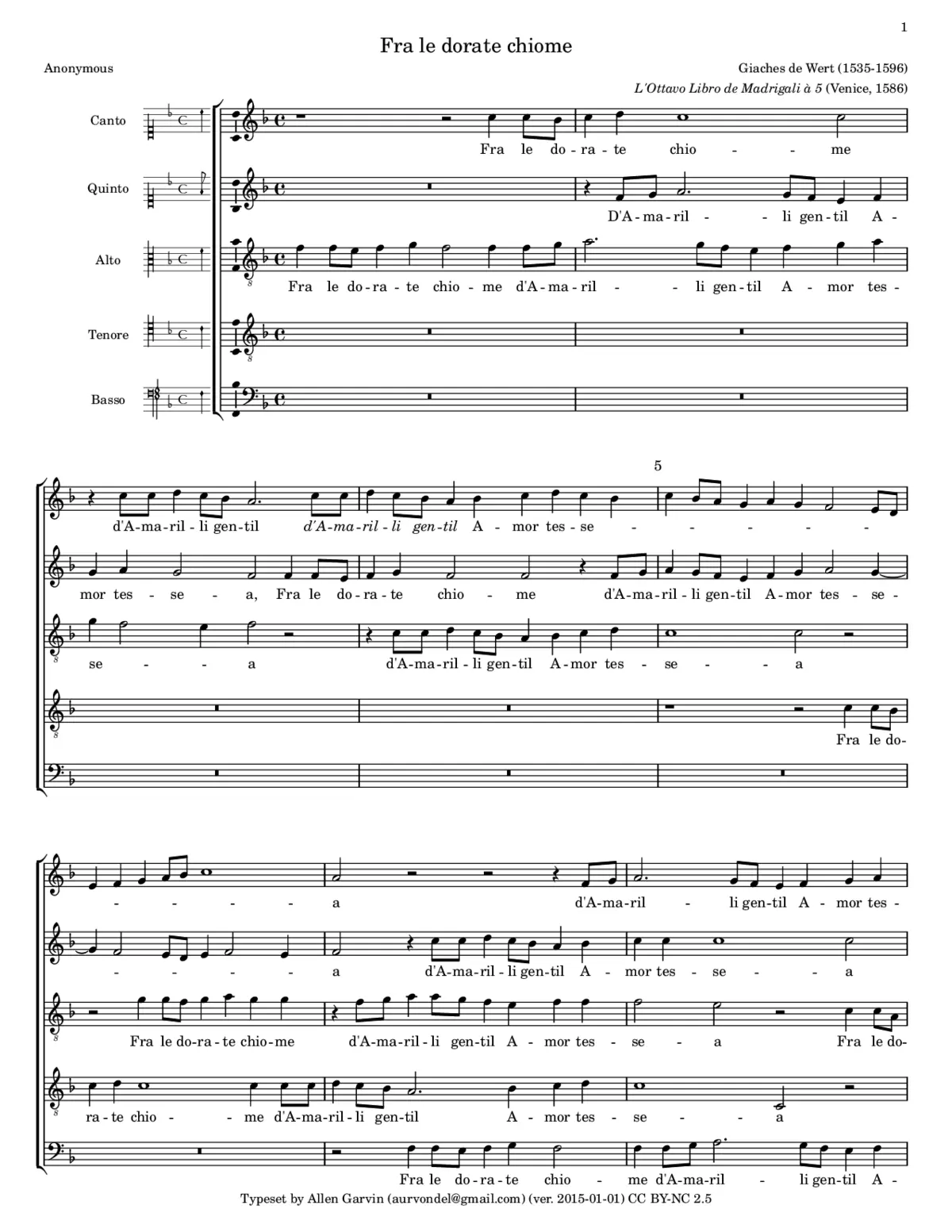 Fra le dorate chiome - Page 1