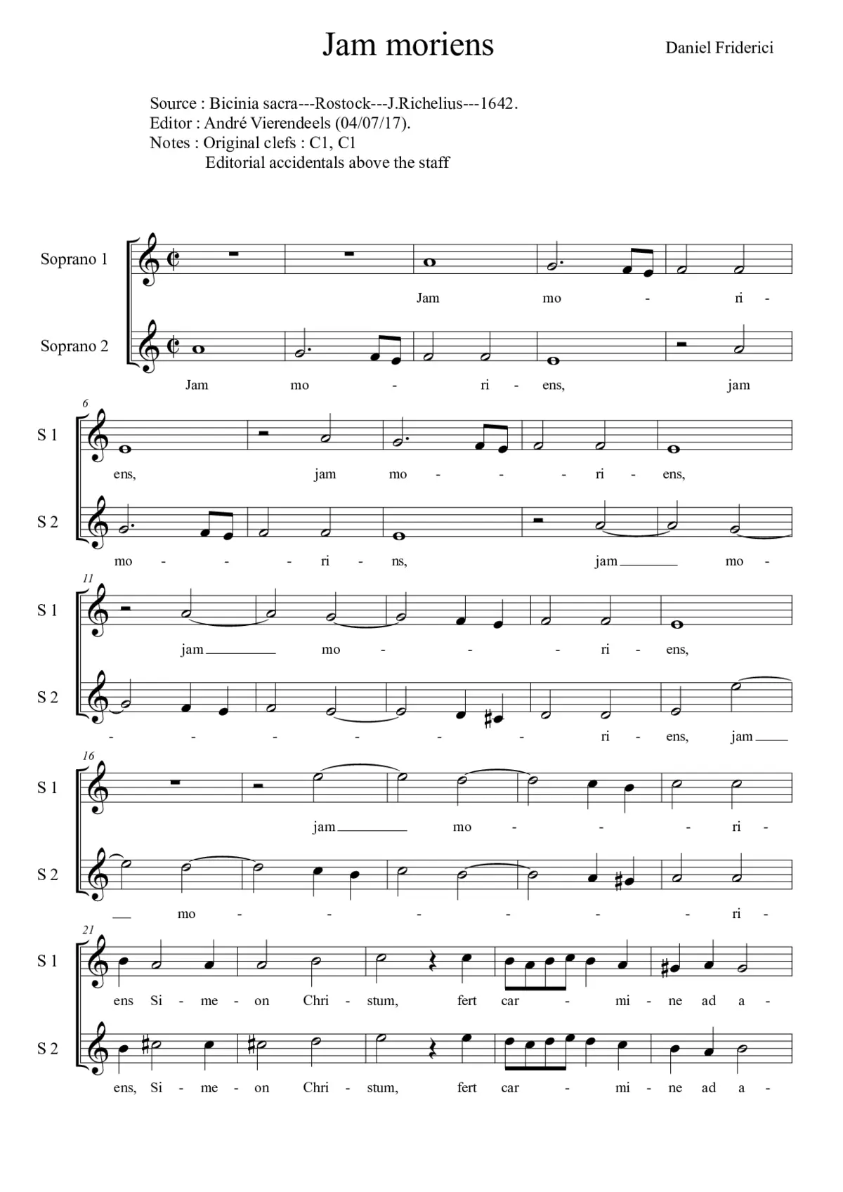 Jam moriens Simeon - Page 1