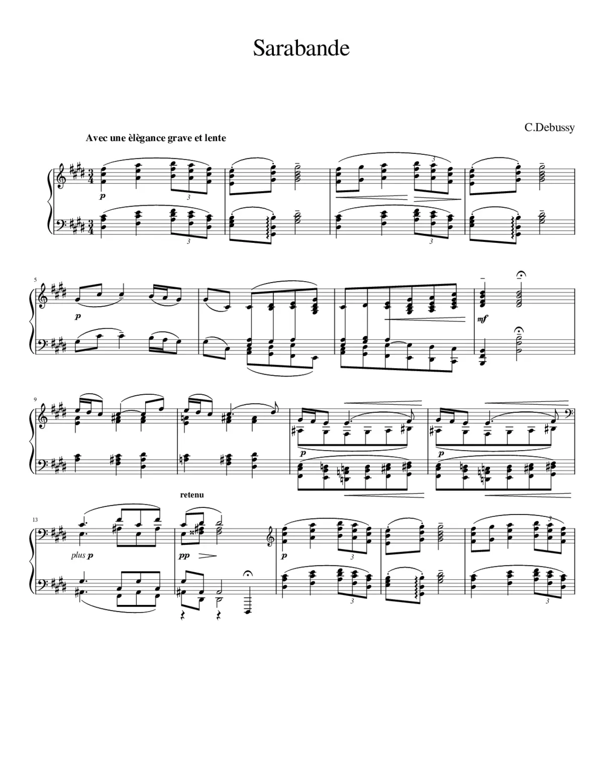 Pour le piano - Page 1