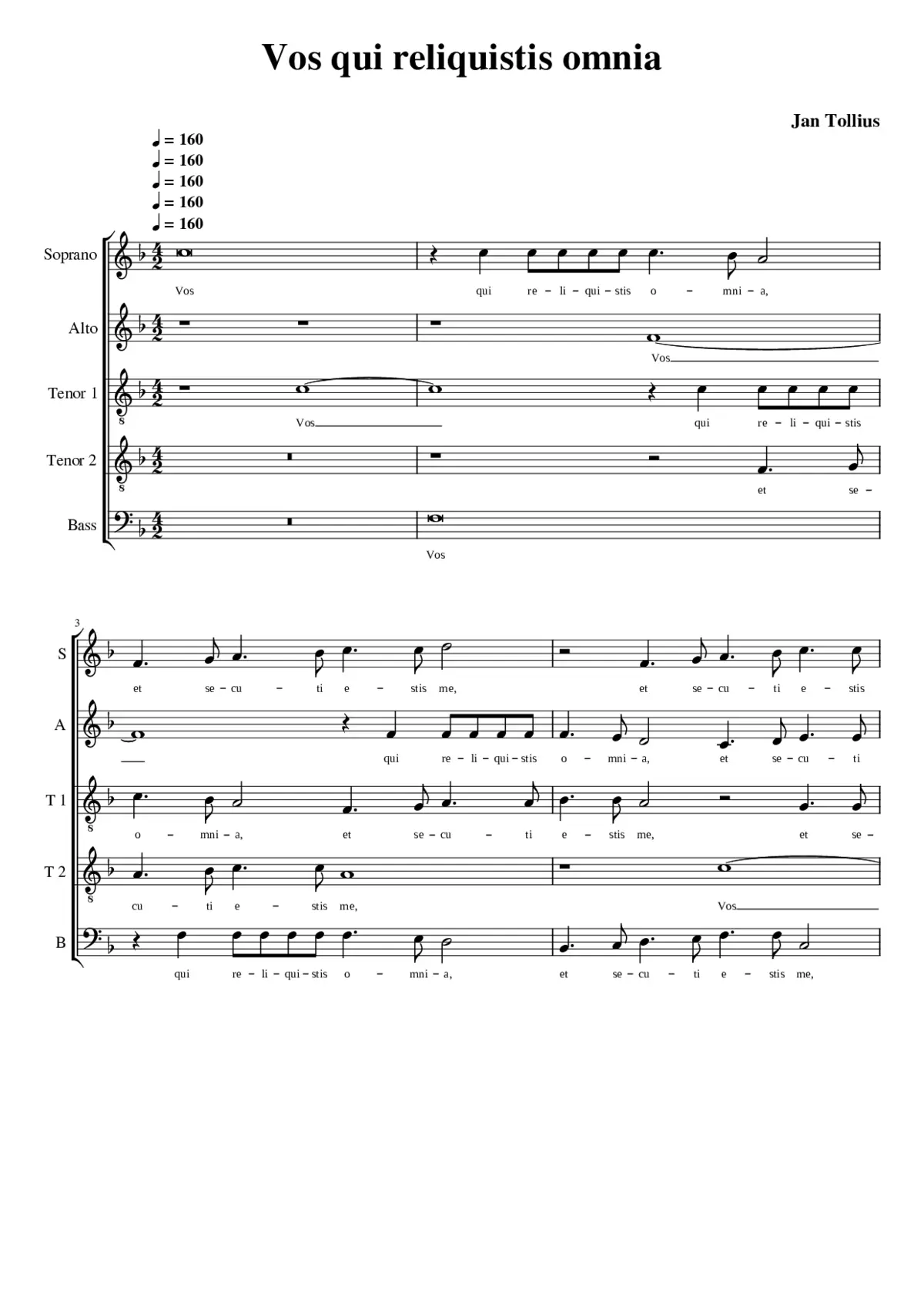Vos qui reliquistis omnia - Page 1