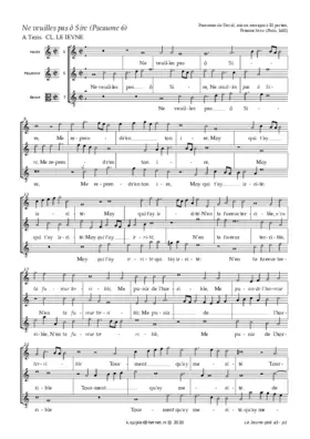 Ne veuilles pas o Sire