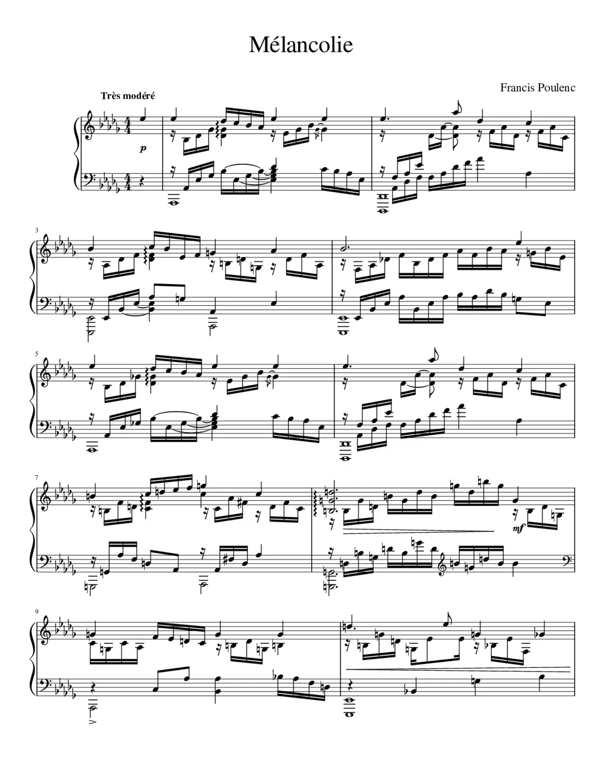 Mélancolie FP 105 - Page 1