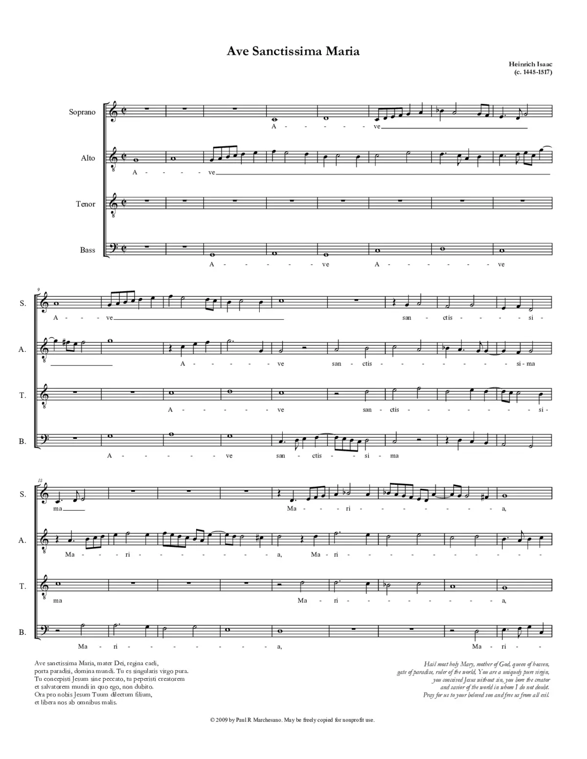 Ave sanctissima Maria - Page 1