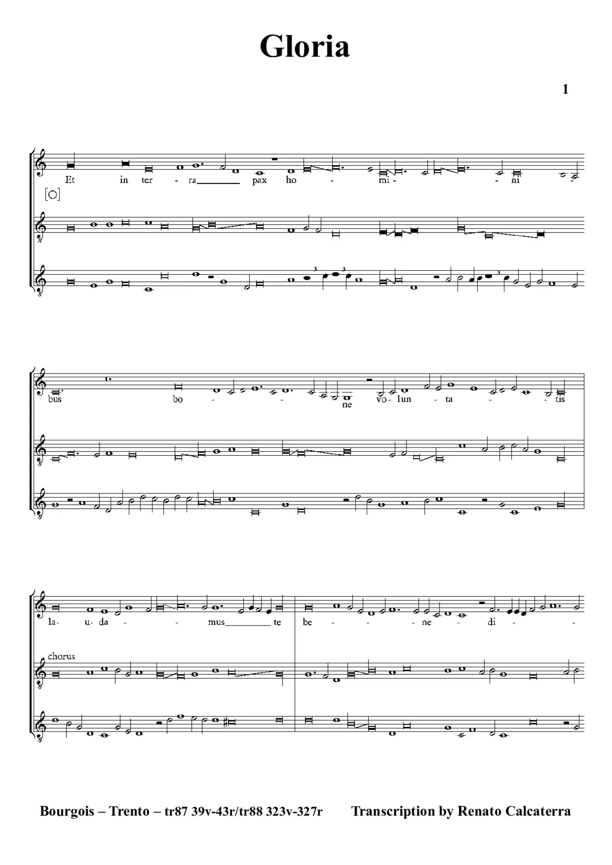 Gloria - Spiritus et alme - Page 1