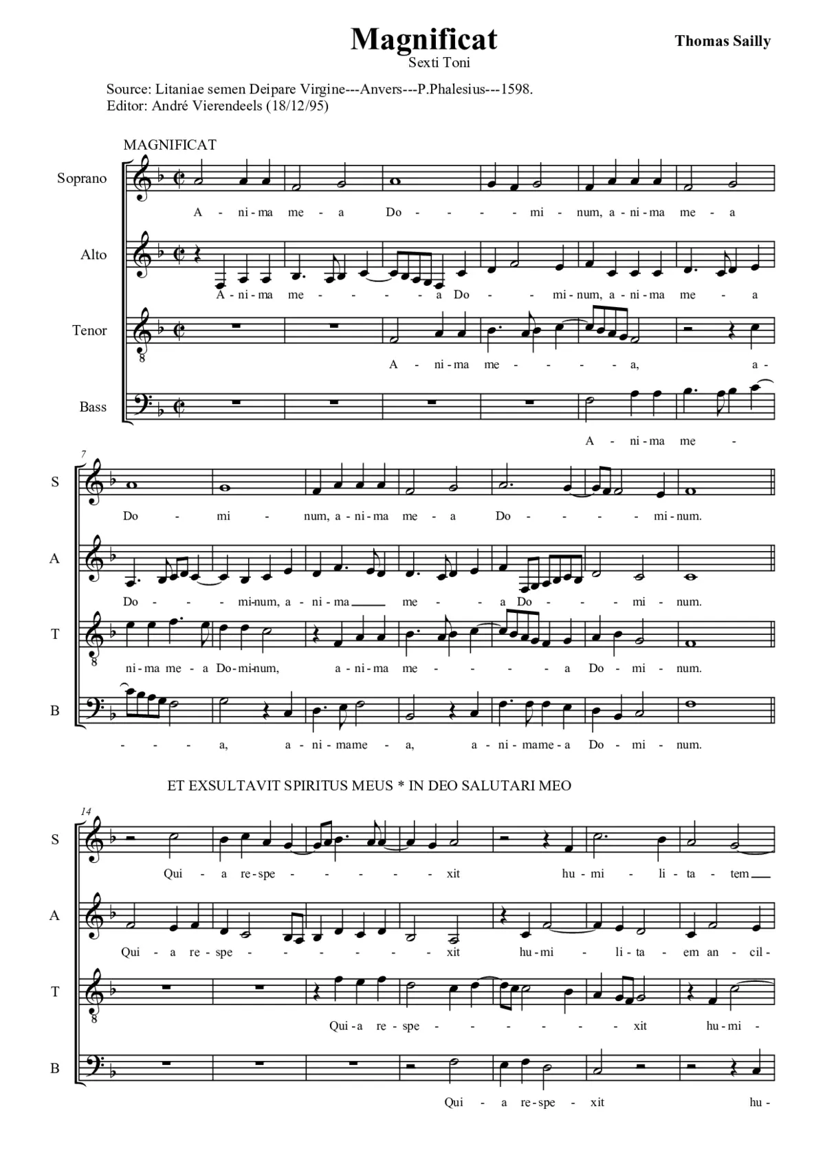 Magnificat VI toni - Page 1