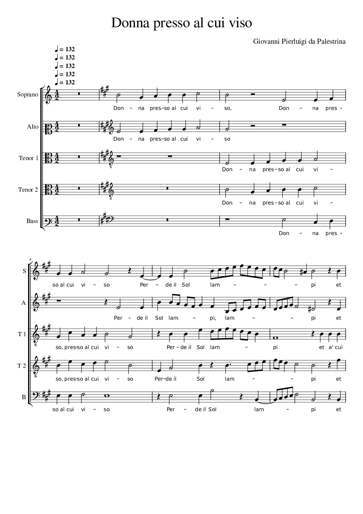 Donna presso al cui viso - Page 1