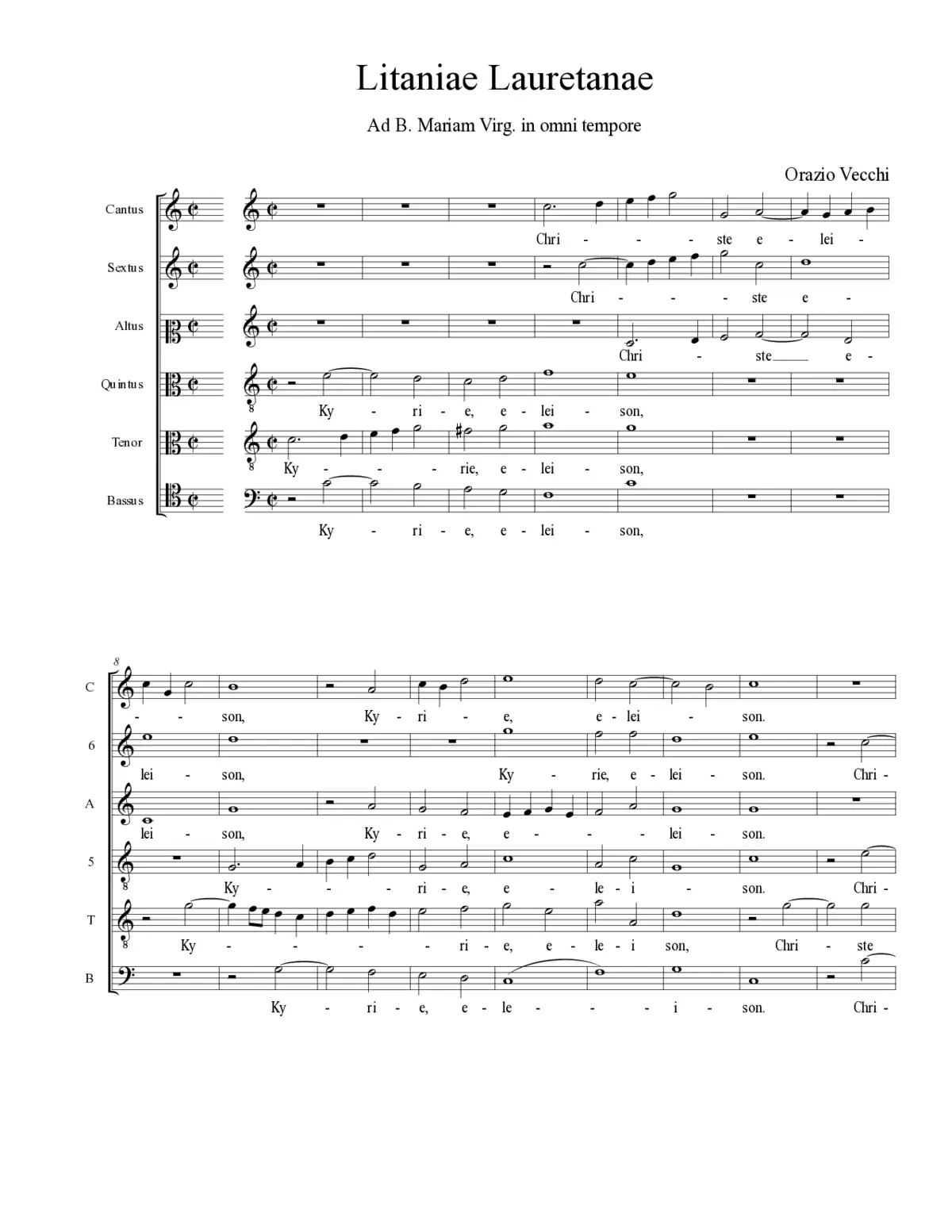 Litaniae Lauretanae - Page 1