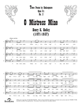 O Mistress Mine