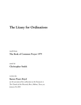 The Litany for Ordinations
