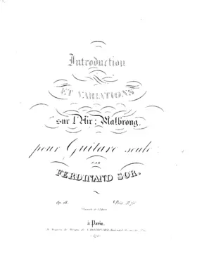 Introduction and Variations on 'Malbroug'