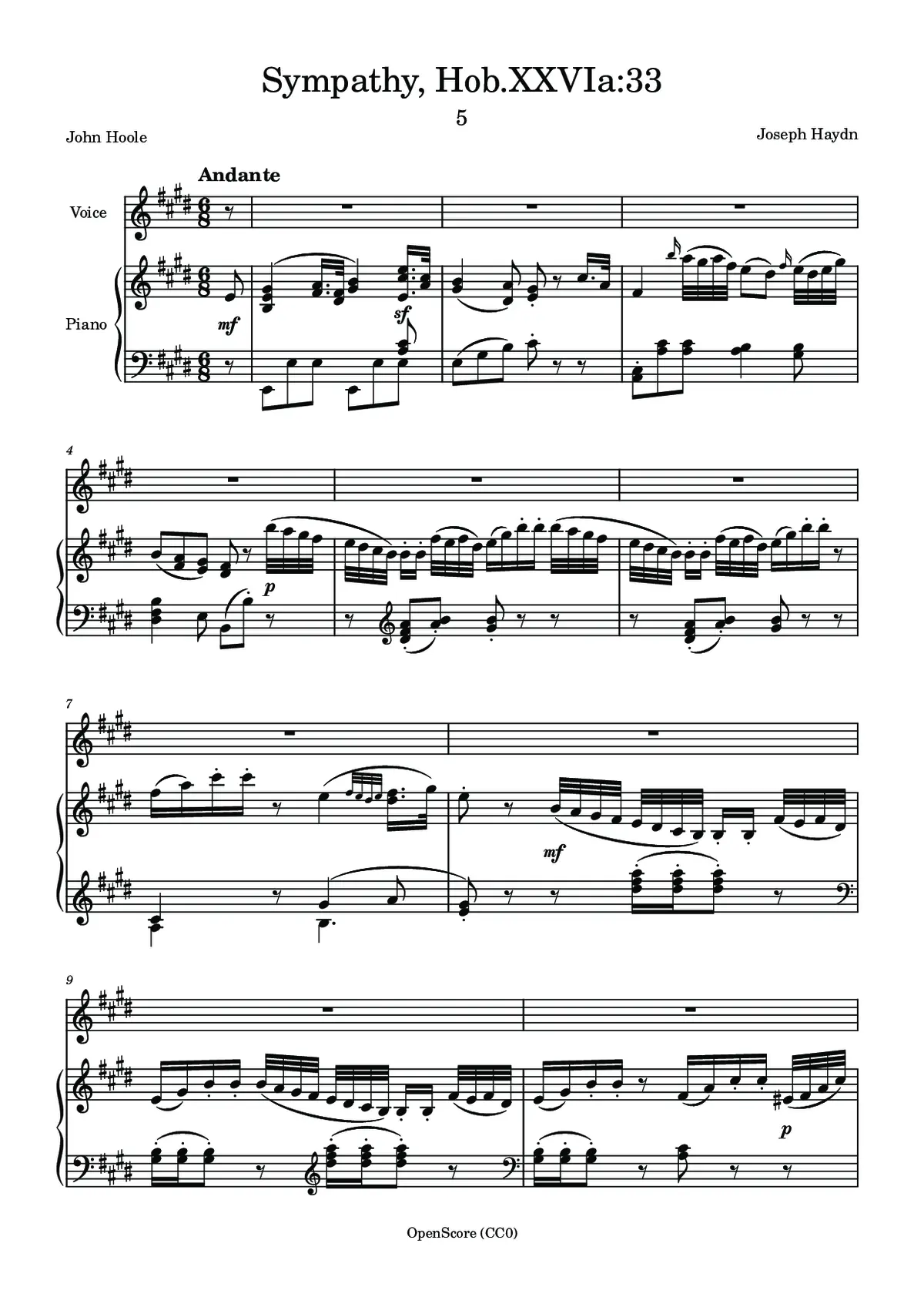 Sympathy, Hob.XXVIa:33 - Page 1