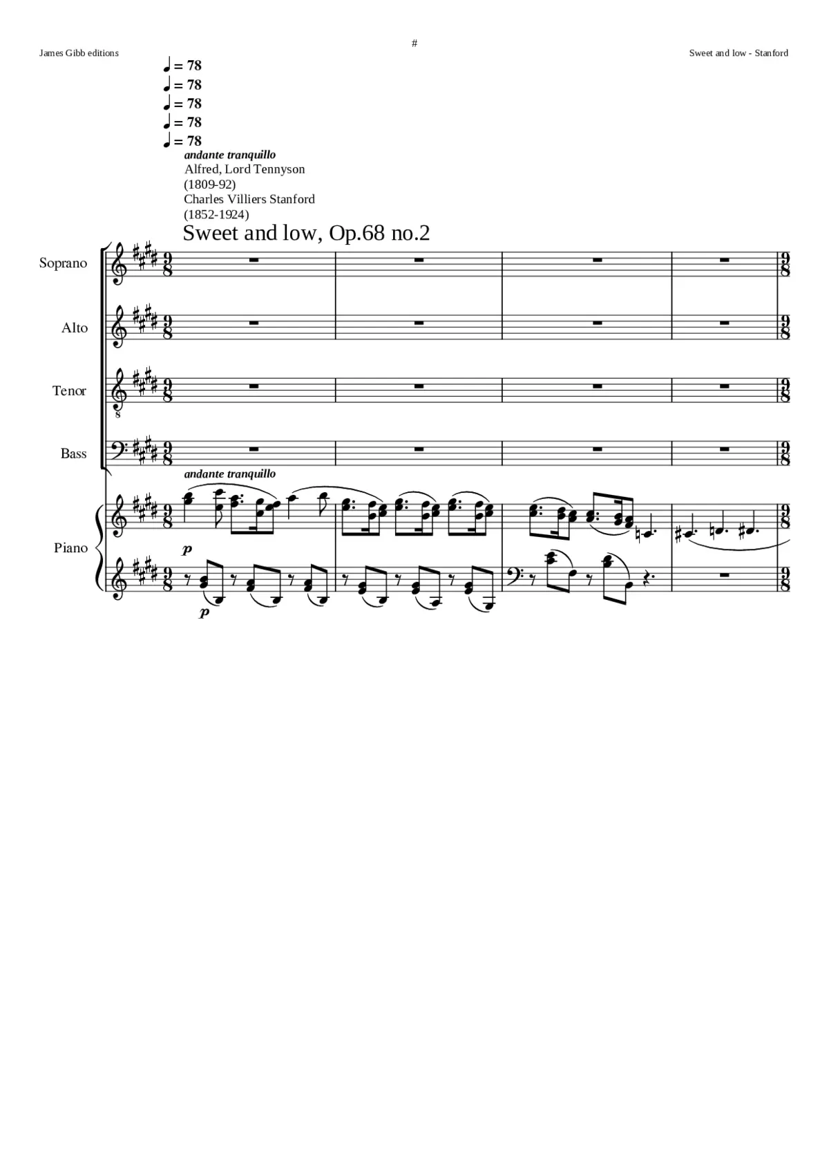 Sweet and Low Op.68:2 - Page 1