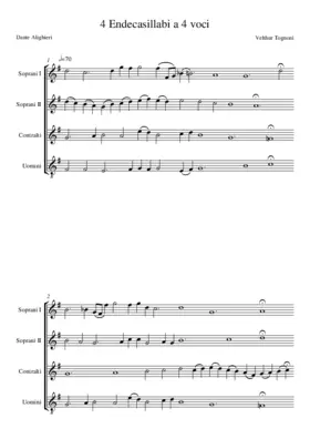 Quattro endecasillabi a quattro voci