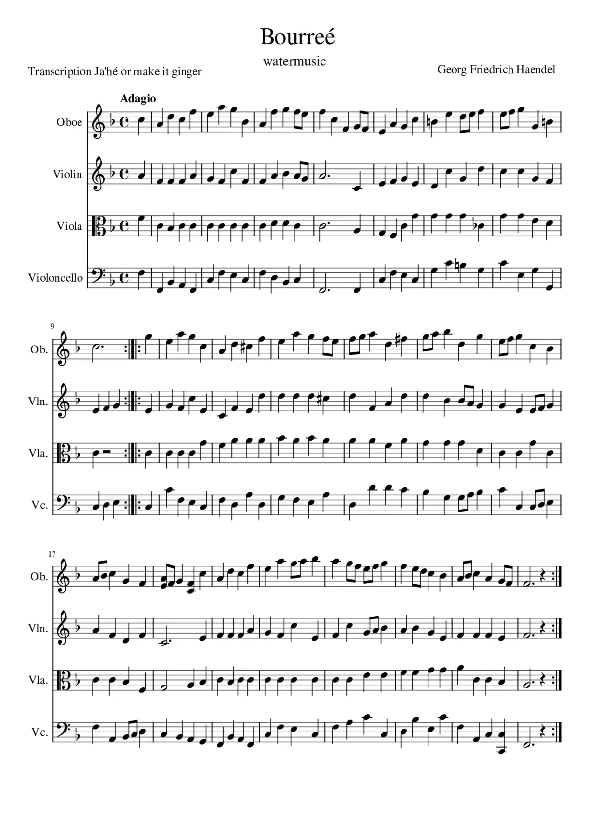 bourree in g - Page 1