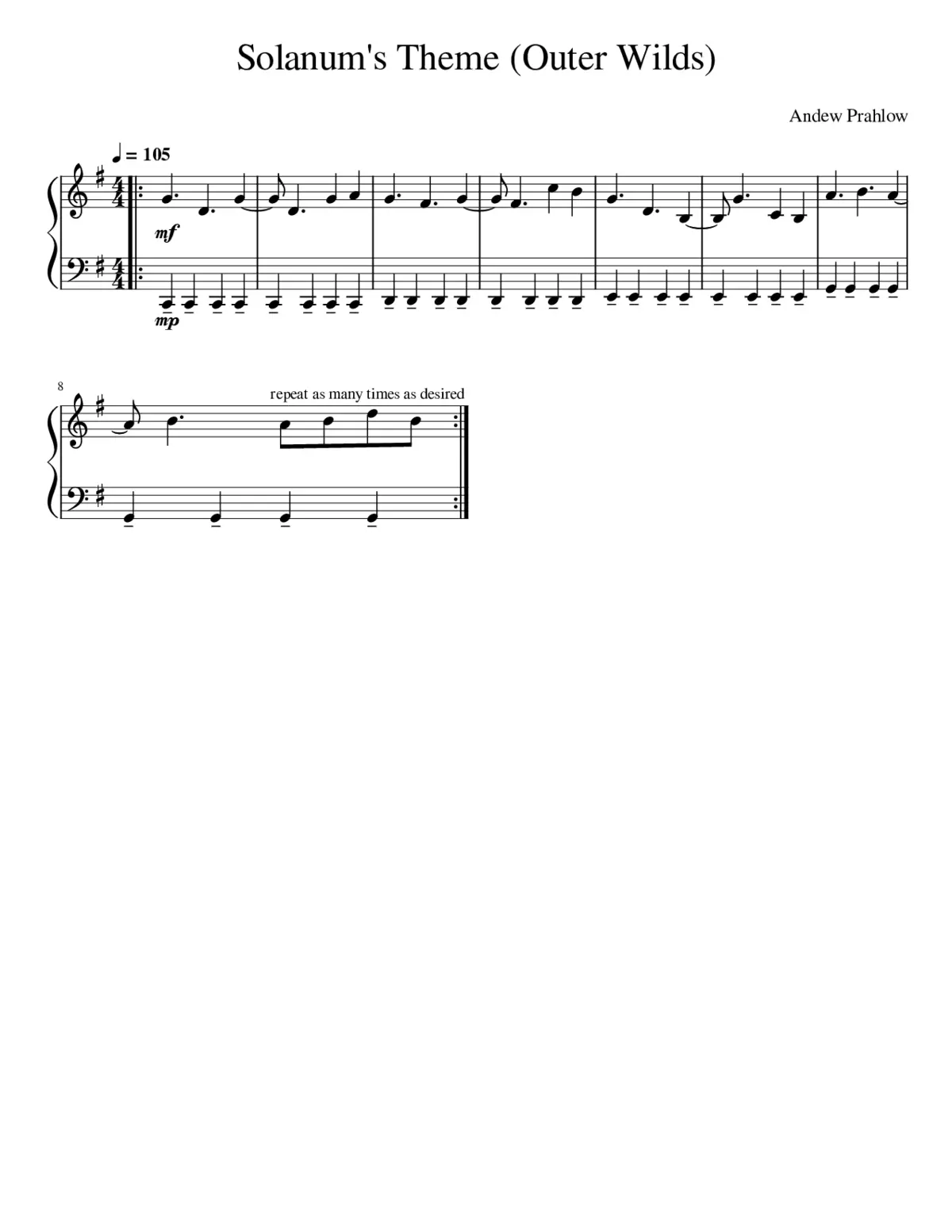 Solanum's Theme (Outer Wilds) - Page 1