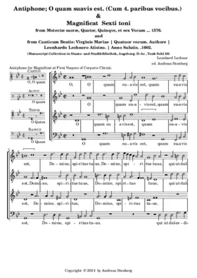 O quam suavis est (Cum paribus vocibus)