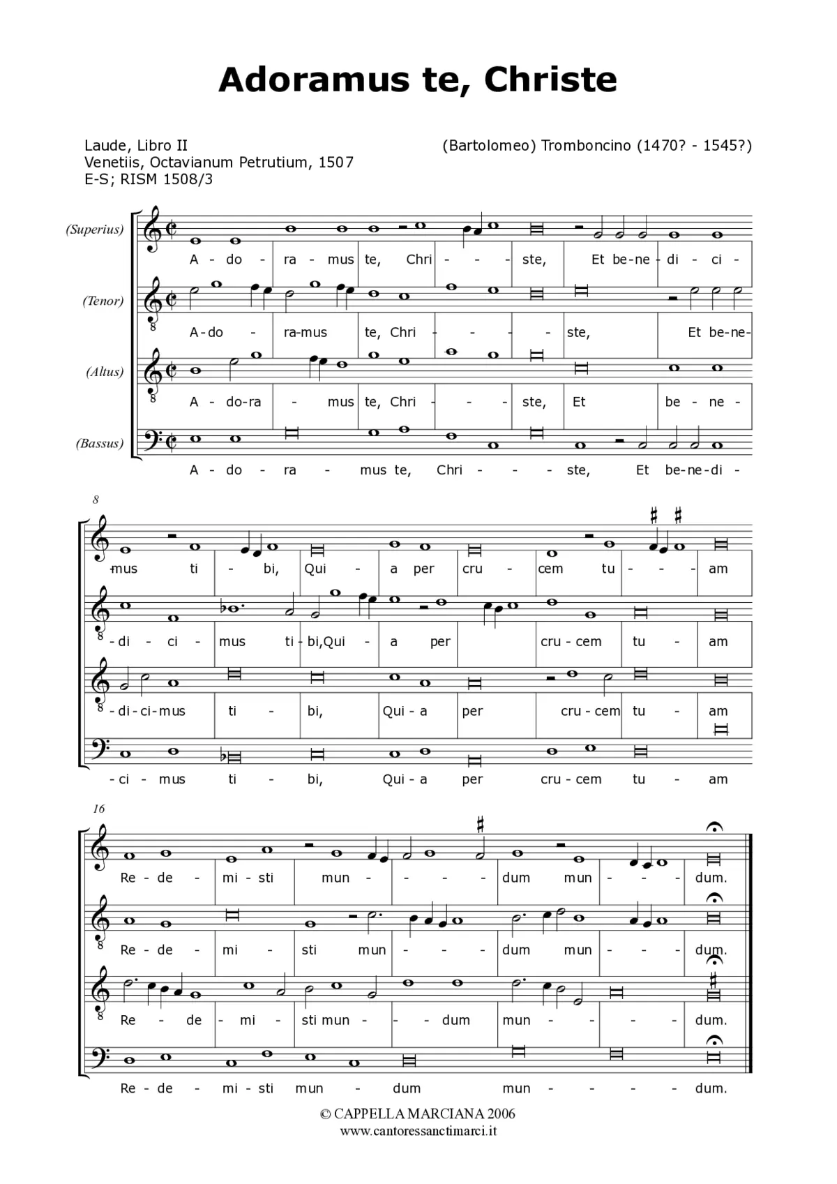 Adoramus te Christe - Page 1