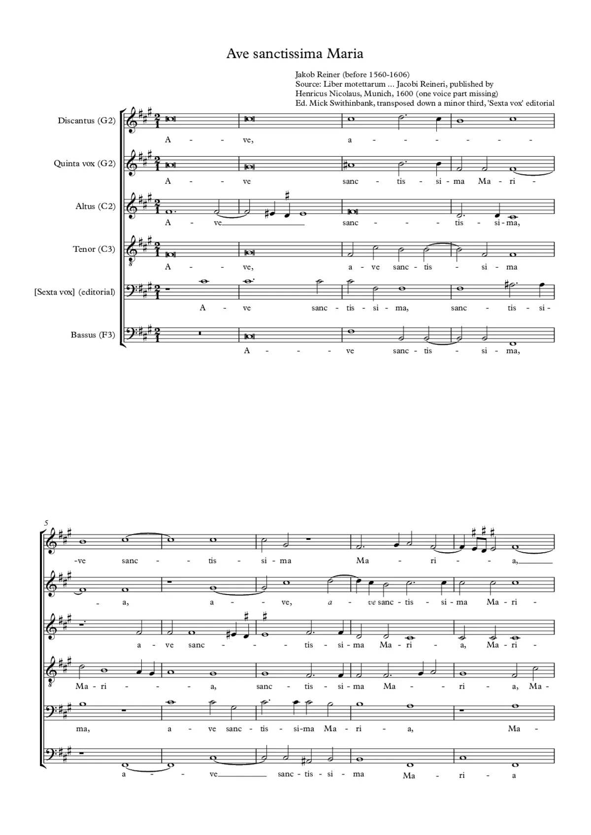 Ave sanctissima Maria - Page 1