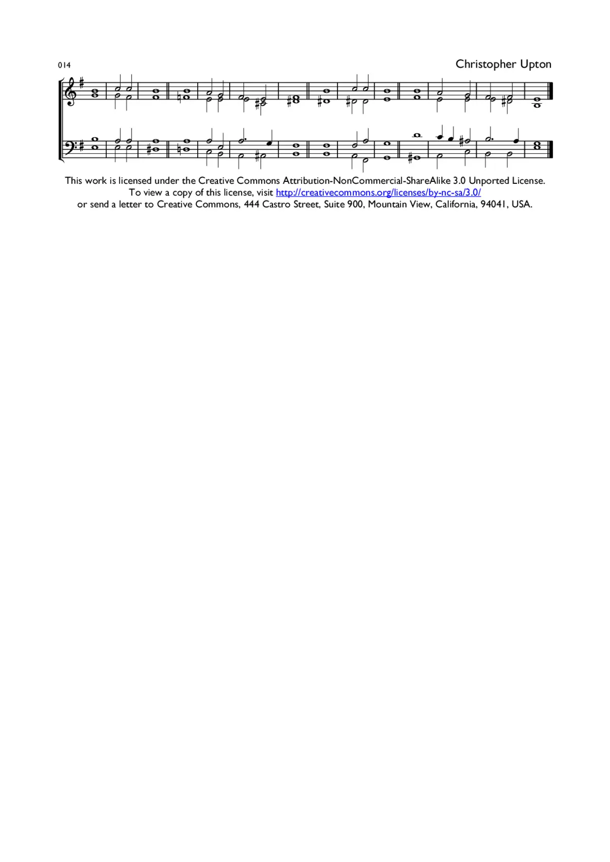 Double Chant 014 in E Minor - Page 1