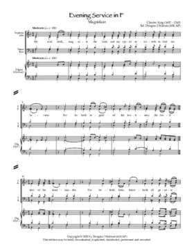 Magnificat and Nunc dimittis in F