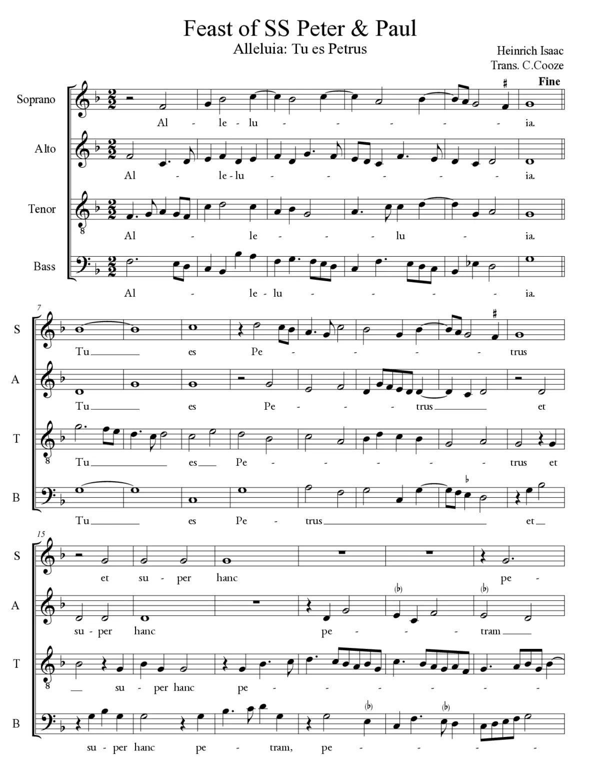 Alleluia: Tu es Petrus I - Page 1