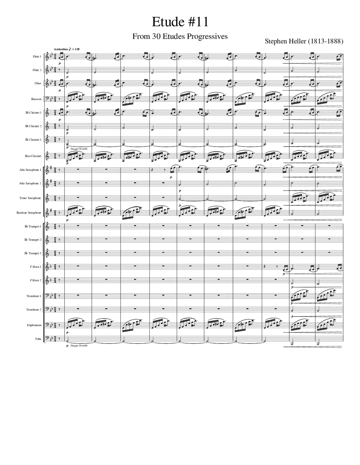 Etude op.46 No.11 (Fluttering Leaves) - Page 1
