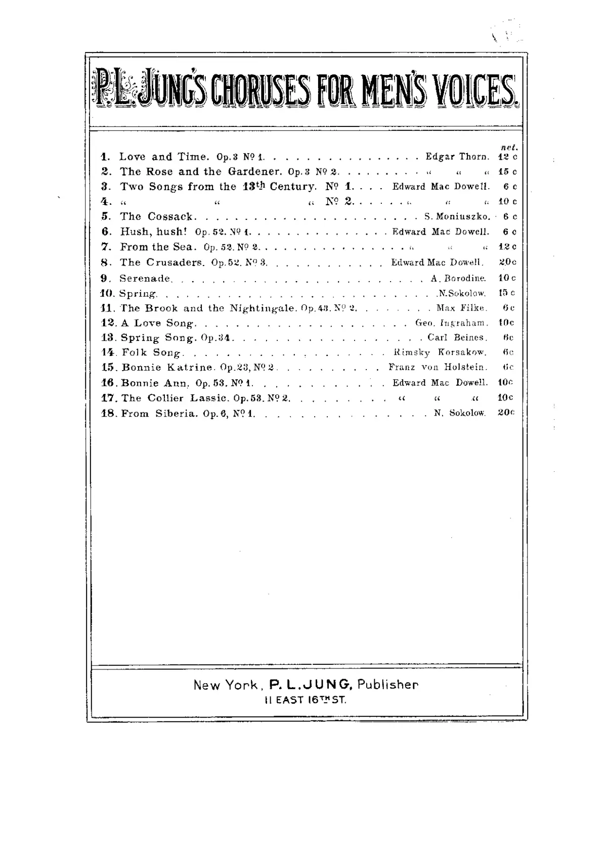3 Choruses for Male Voices - Page 1