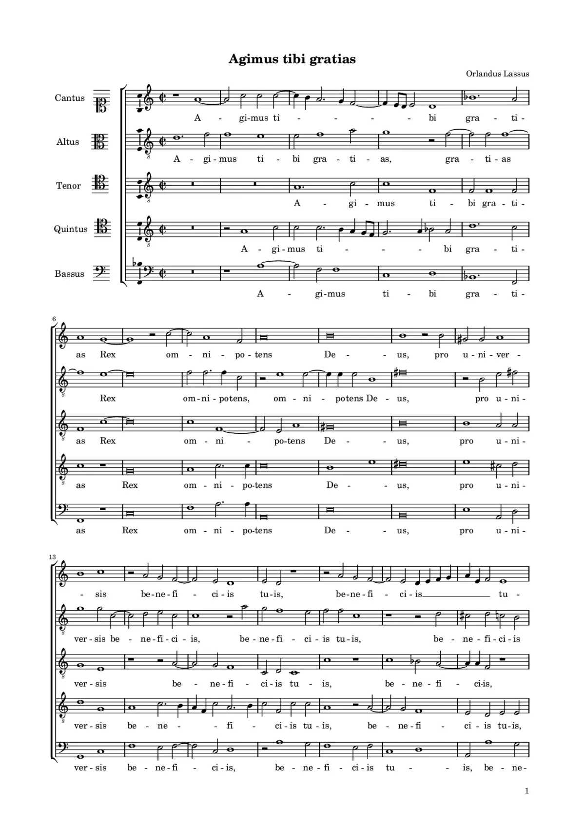 Agimus tibi gratias a 5 (I) - Page 1