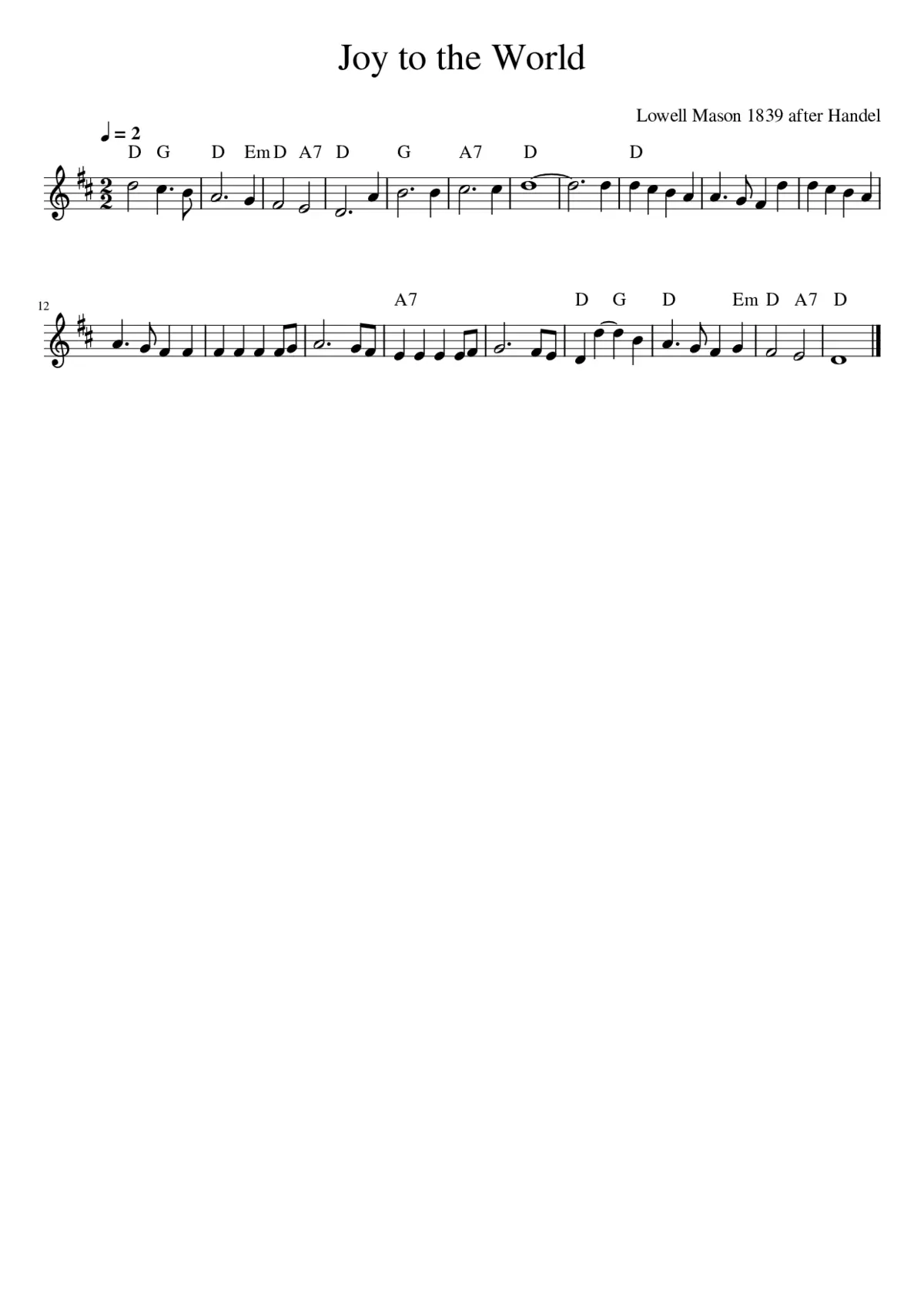 Joy to the World - Page 1